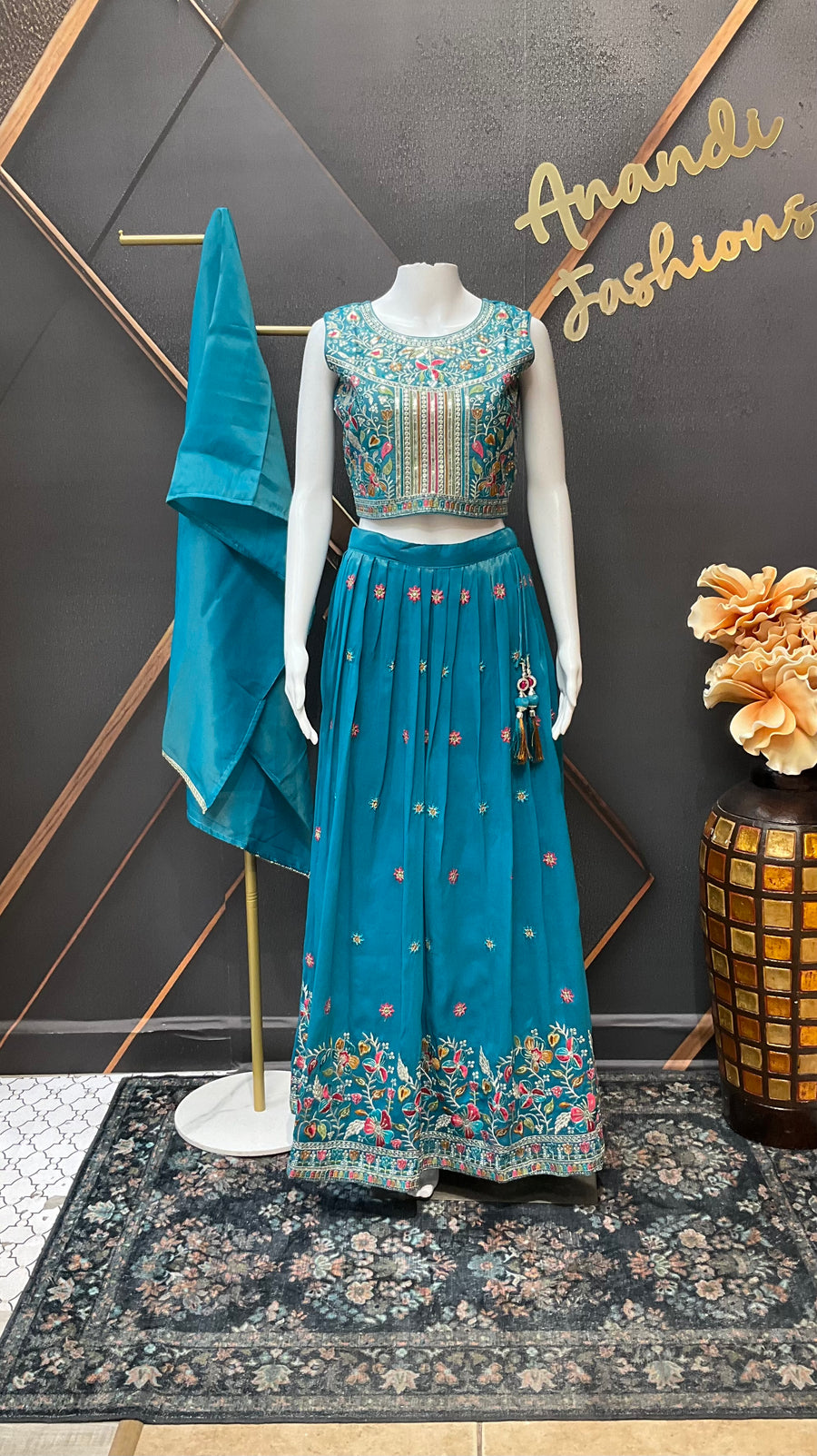 Blue Teenage Girls Lehenga set