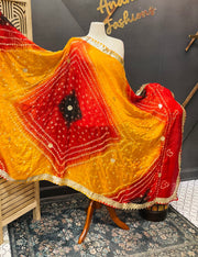 Multicolor Bandhini dupatta