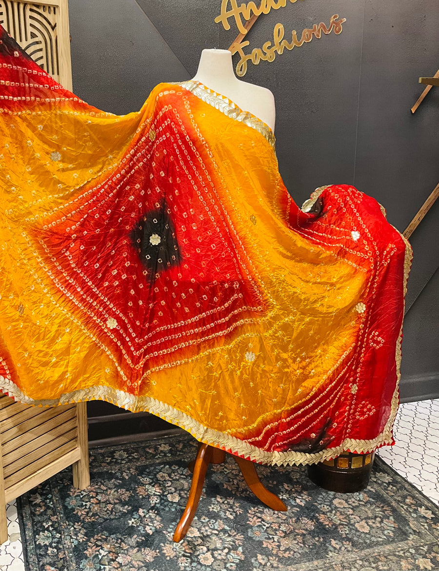 Multicolor Bandhini dupatta