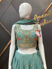 Light Blue Party Wear Lehenga sets