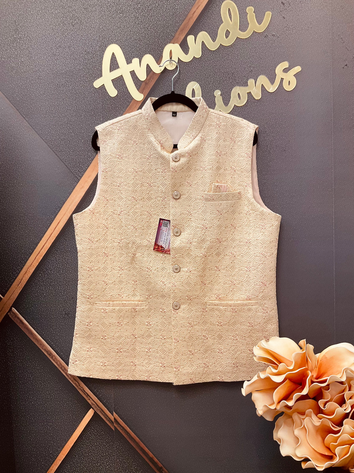 Half White Color Mens Wear vest