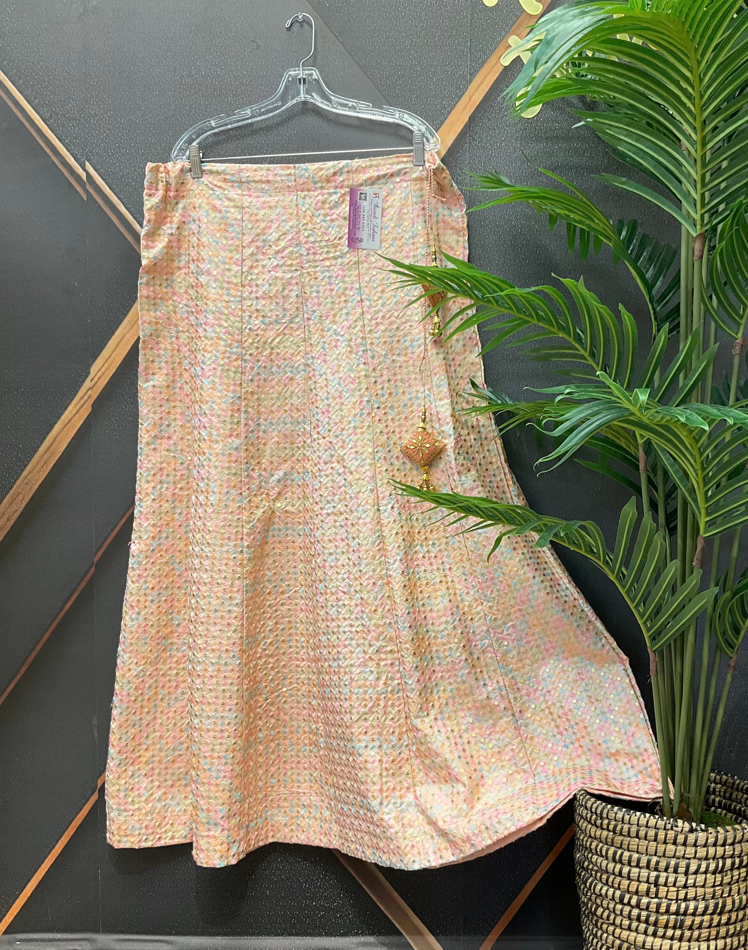 Pastel pink Party Wear lehenga/Skirt