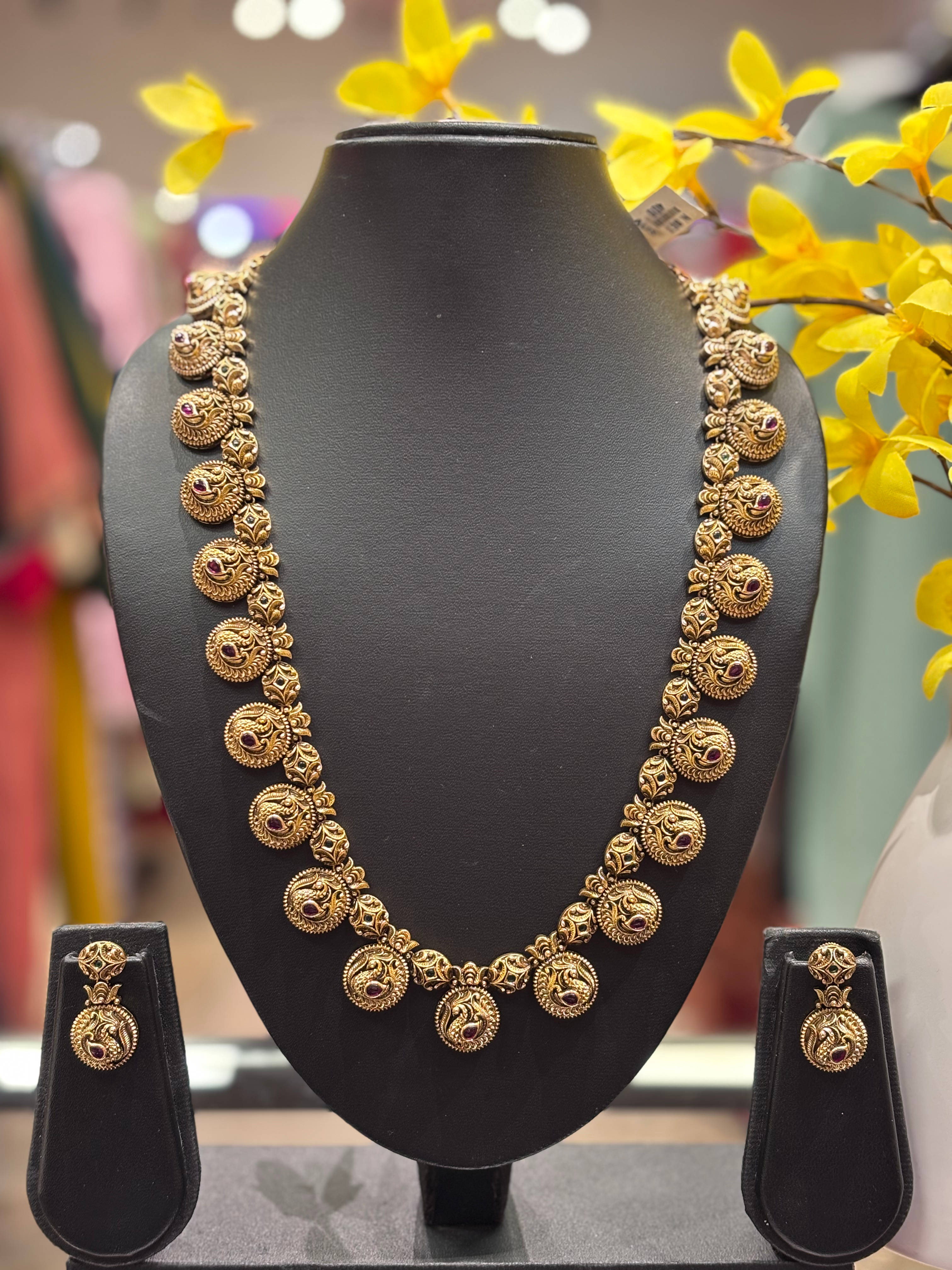 Antique Finish Long Haram/Necklace set image 0