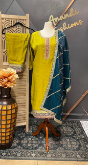 Women’s Plus Size Green Kurti Set
