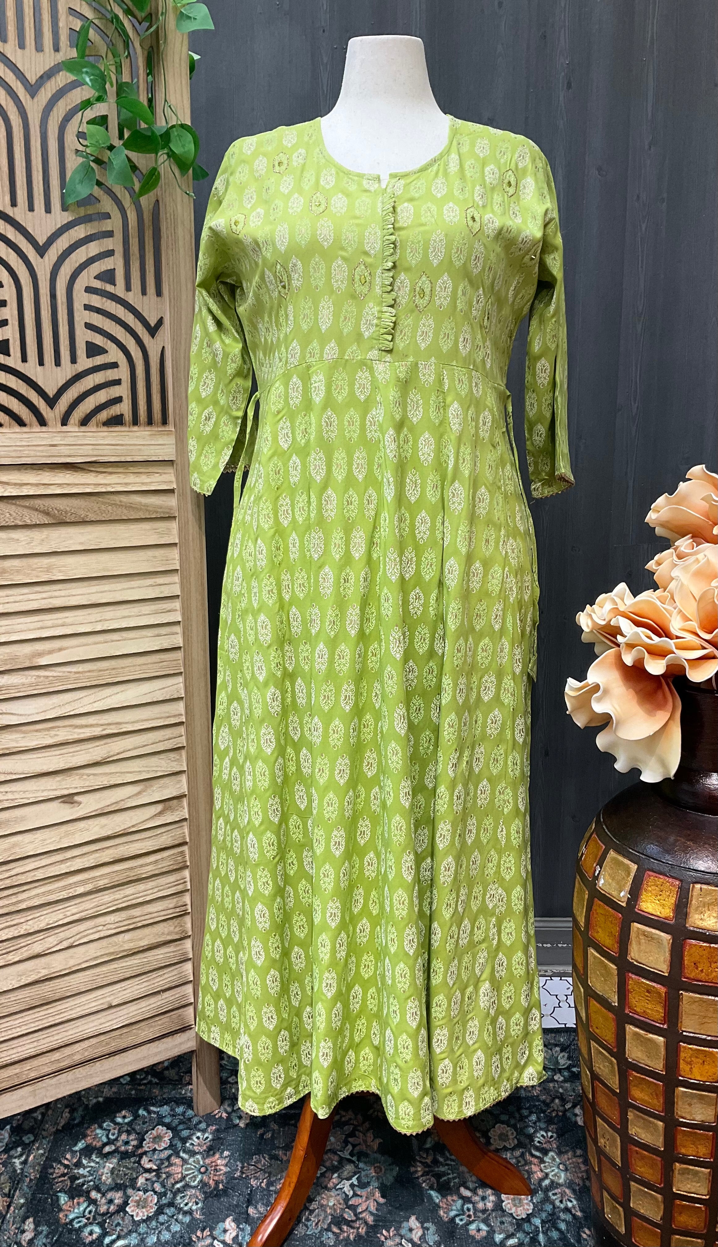 Green Anarkali kurti