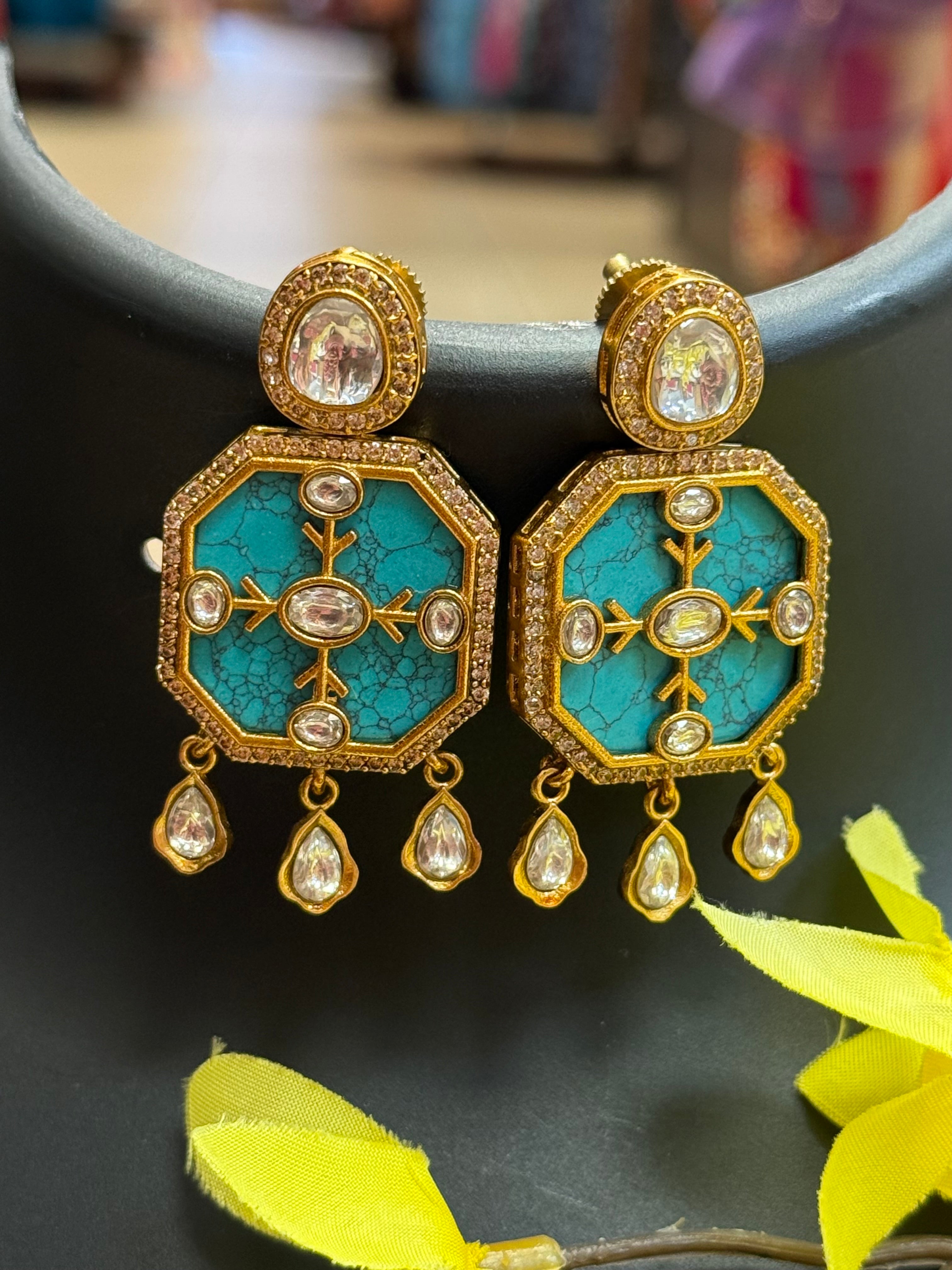 Designer Style Kundan Earrings
