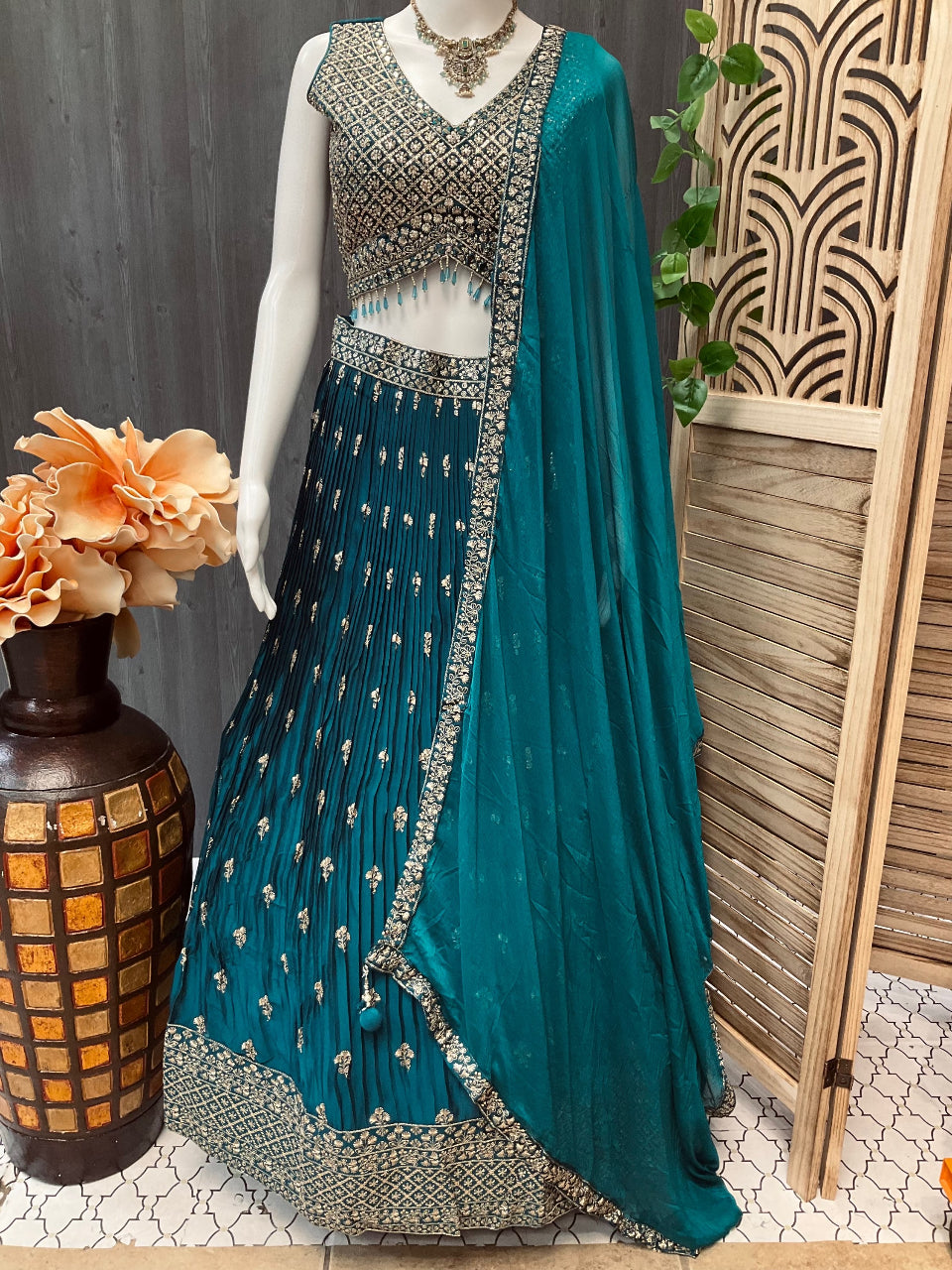 Heavy Work Lehenga set with Alia Cut Style Blouse image 5