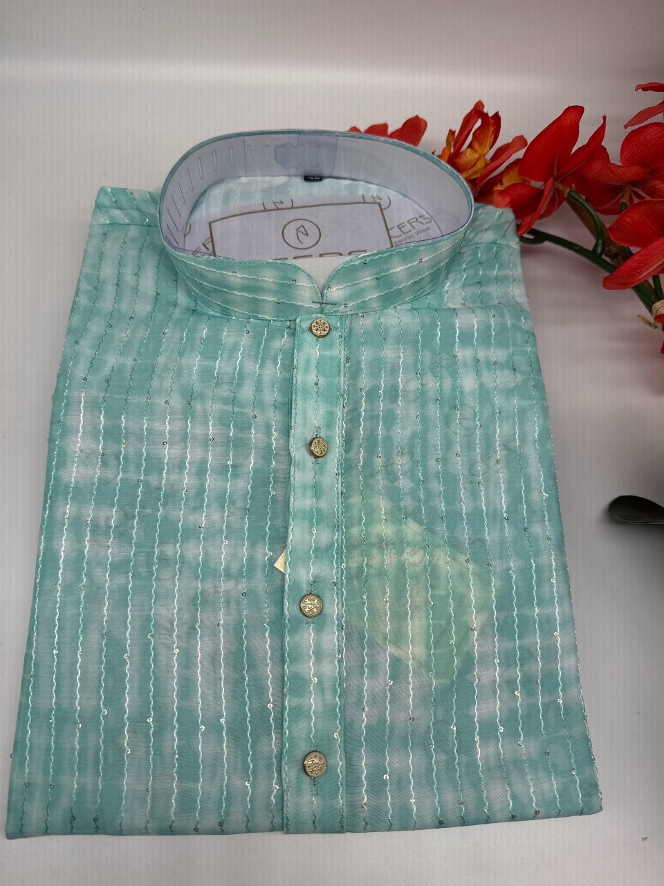 Vibrant and Colorful Mens Kurta Set image 2