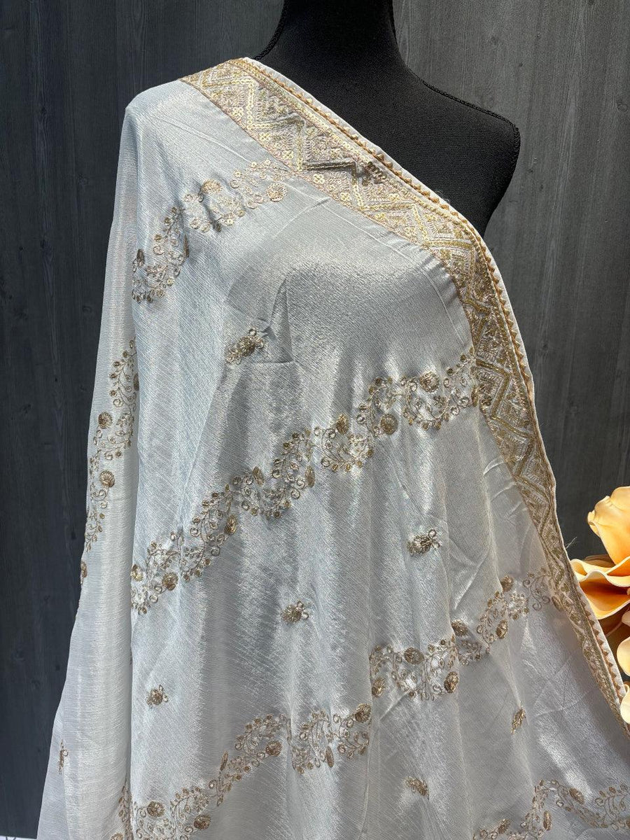 Silk Dupatta - Enchanting Dupattas with Sequin Embellishments
