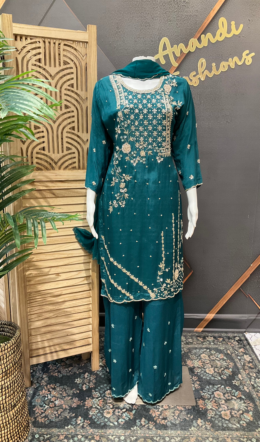 Collections Embroidered Palazzo Set