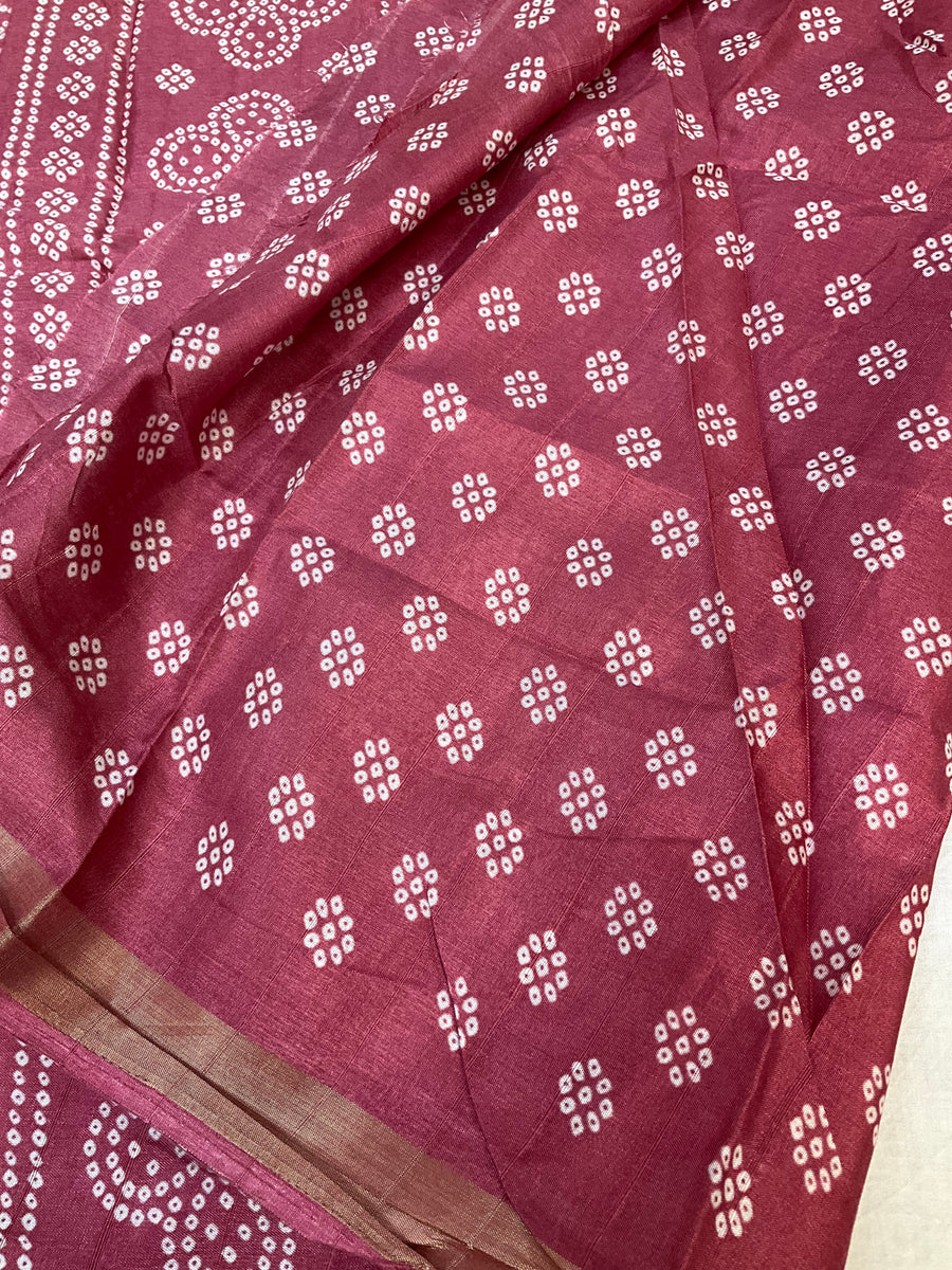 Saree with Bandhini Print