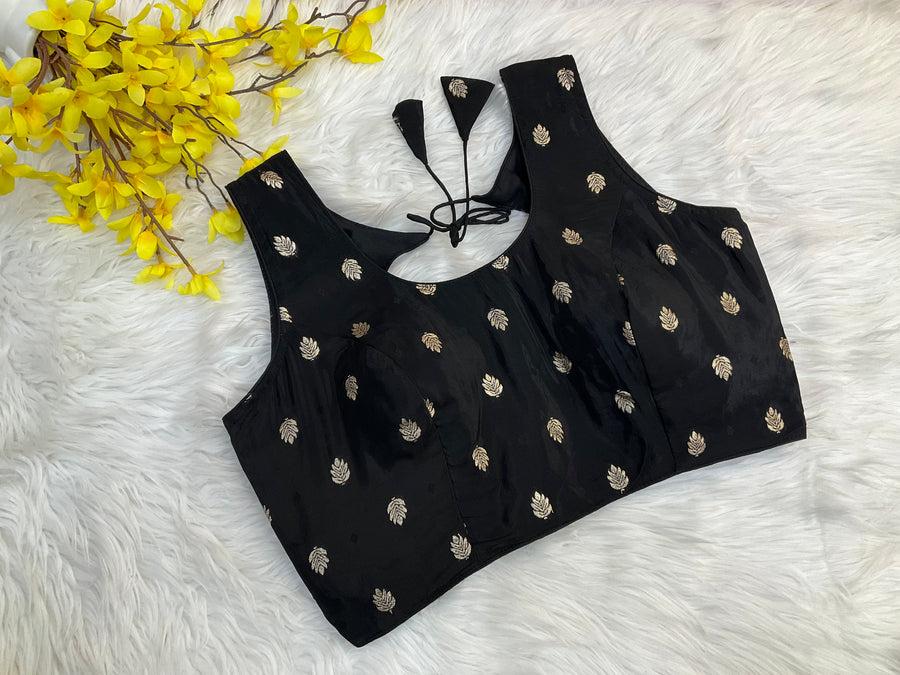 Black Natural Crepe Blouse
