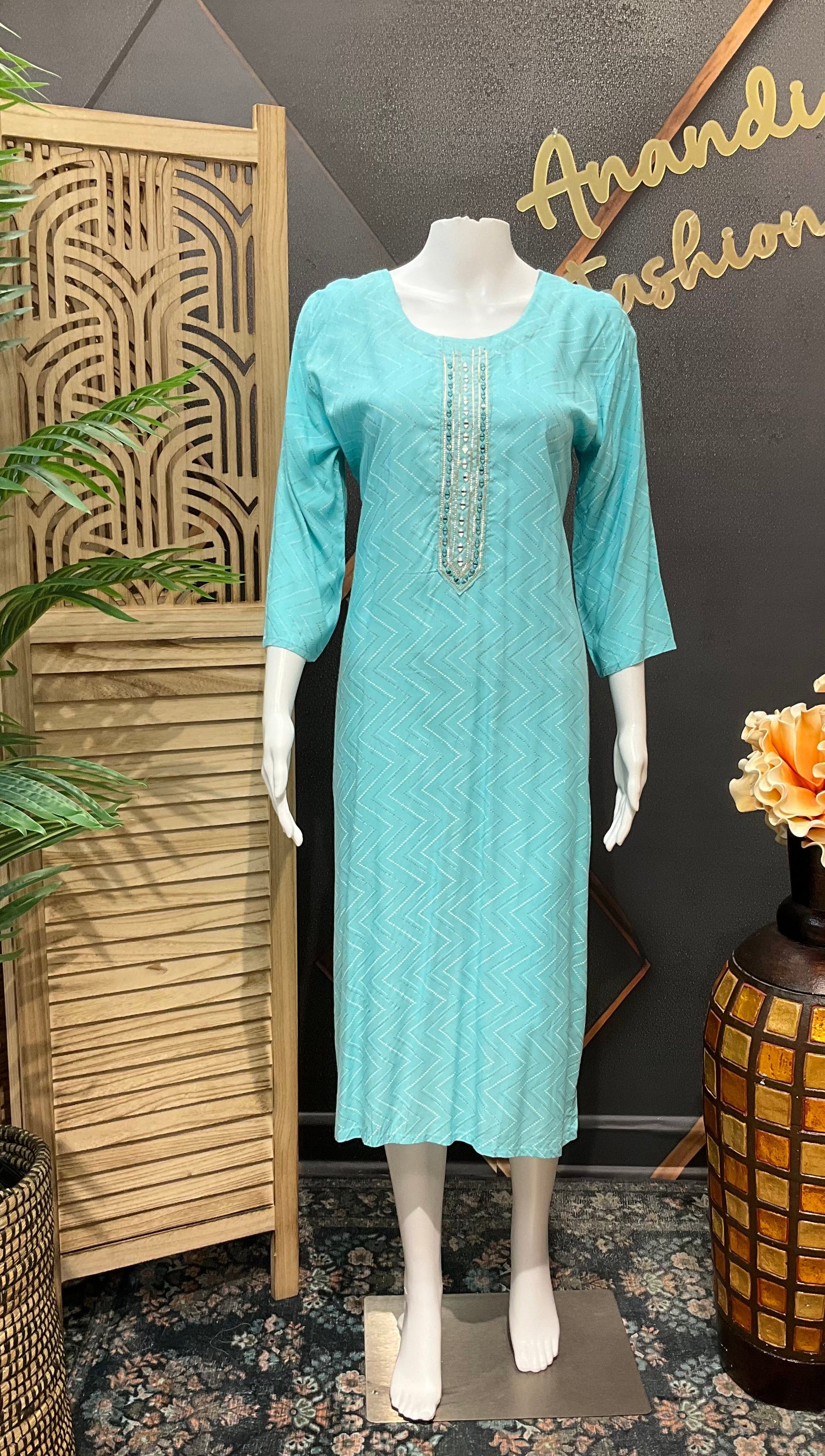Pure Cotton Blue Kurti