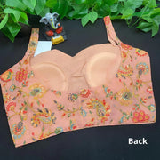 Sleeveless Blouses - Thin strap Peach Blouse with embroidery work