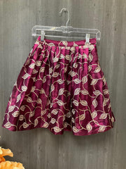 Purple- Toddler Girls Pavadai set with stylish white top