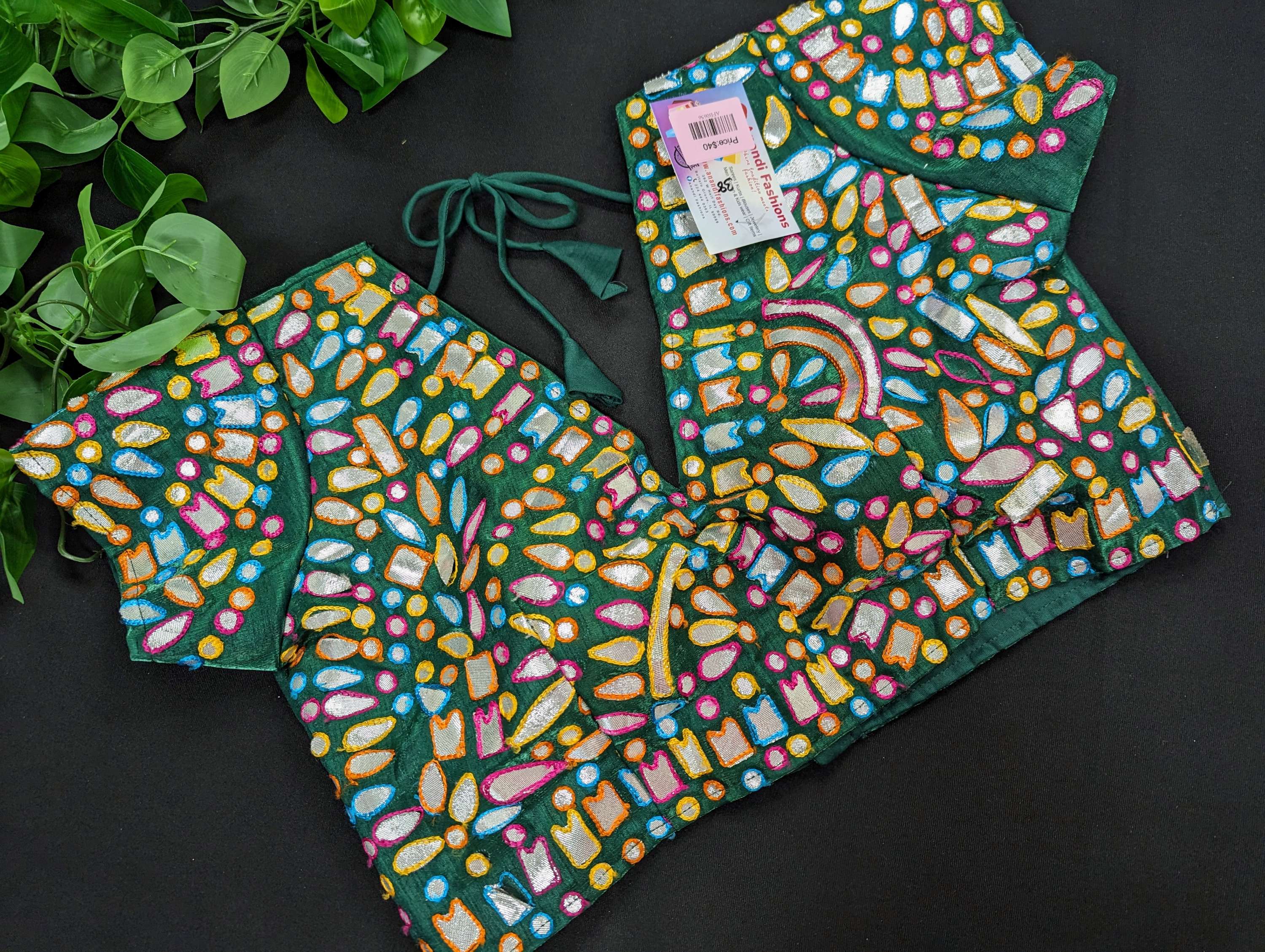 Blouses with Multicolor thread work image 5