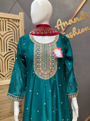 Sea Green Anarkali Kurti set