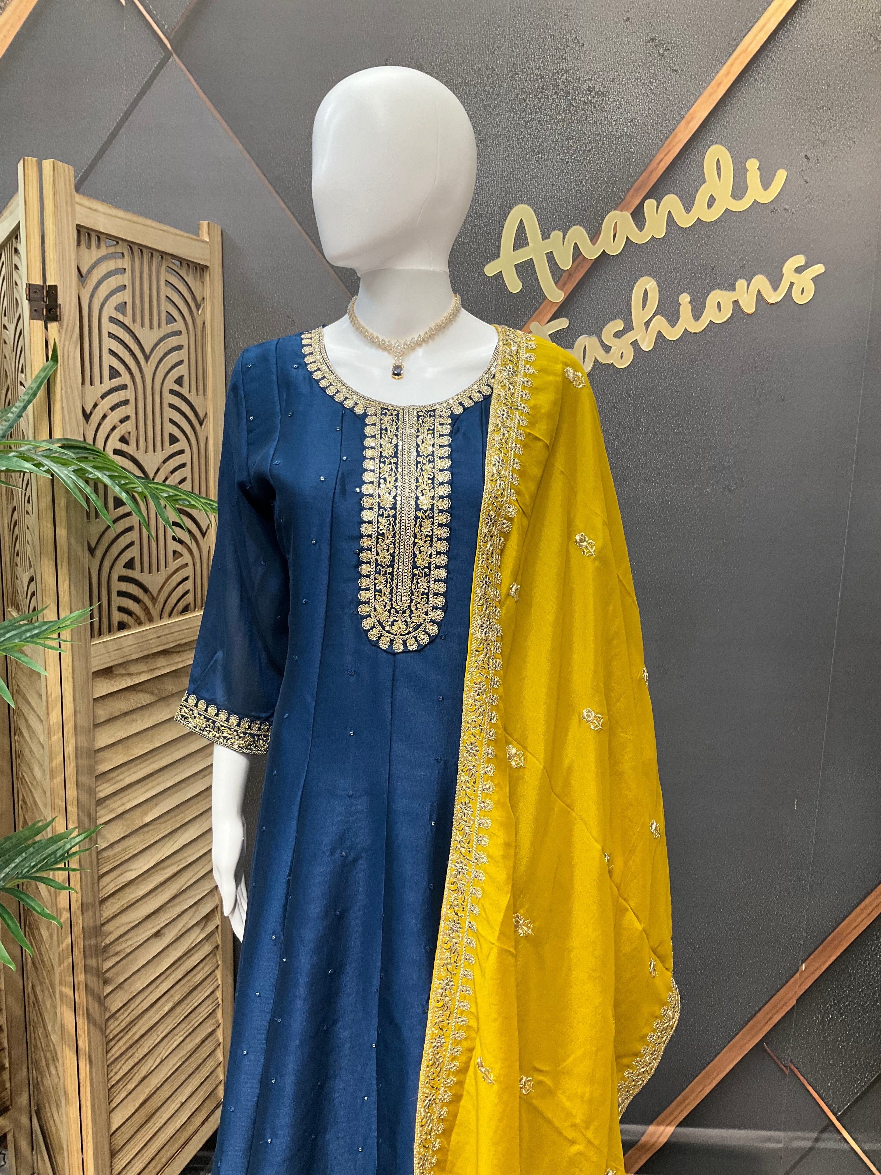 Size 40-Party Wear Anarkali Kurti set