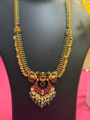 Temple Jewelry Jadau Kundan Long Haram/Necklace set