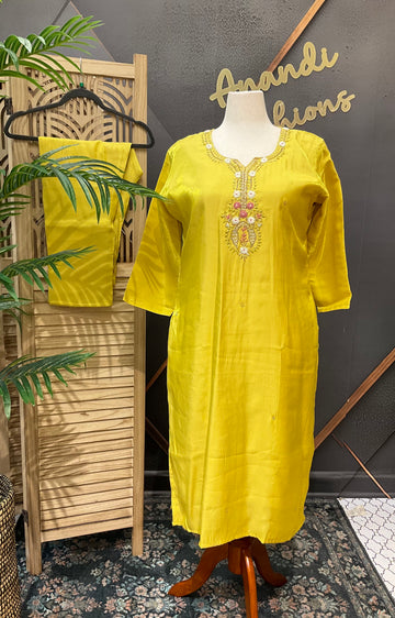Plus Size Shimmery Party Wear Kurti Sets
