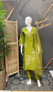 Green Party wear Kurti set