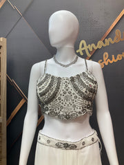 White ready to wear saree