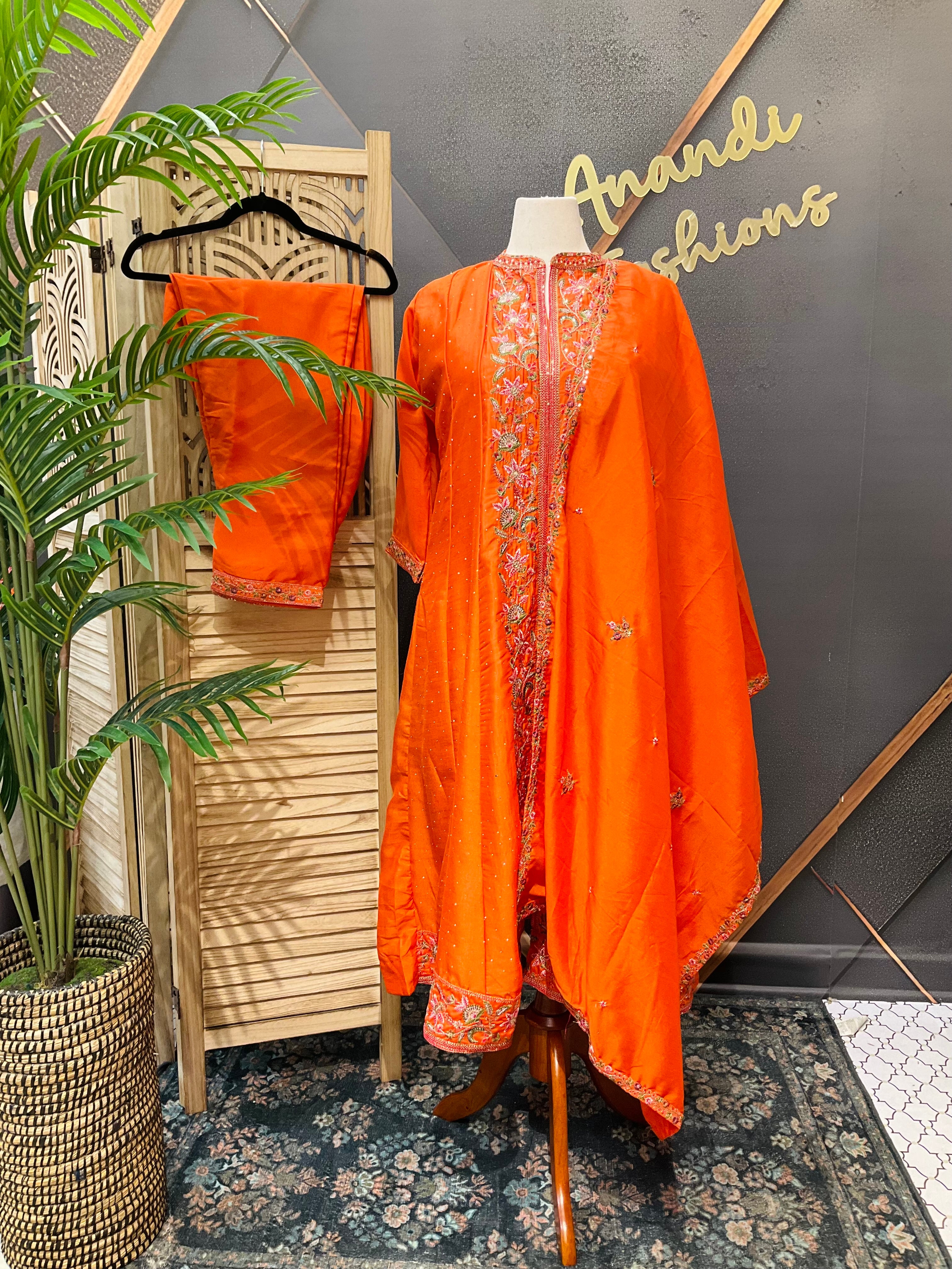 Plus size- Colorful Party Wear Anarkali kurti sets