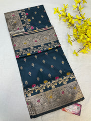 Silk Saree with Meenakari Weaving