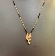 Rose Gold Black Beads Chain