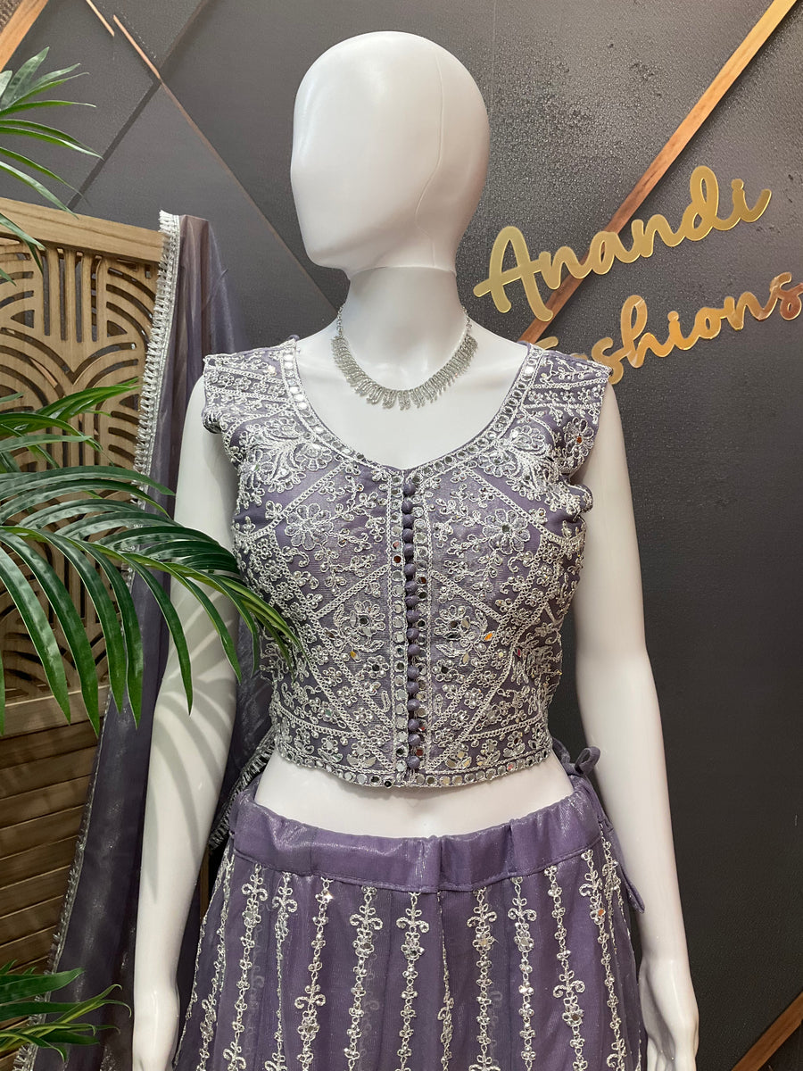 Purple Party Wear Lehenga set