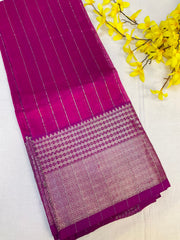 Pink Mangalagiri Silk Saree