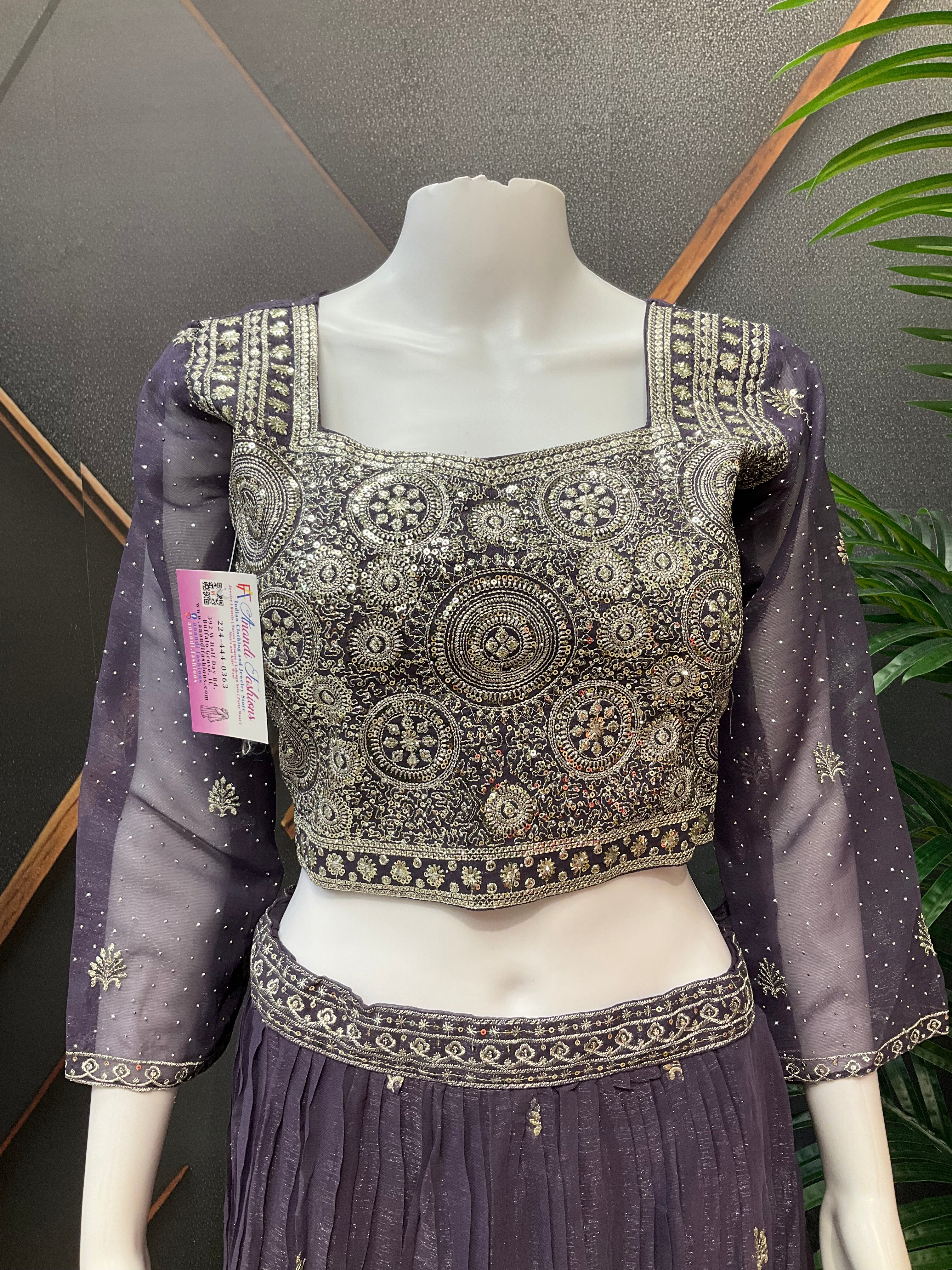 Party Wear Lehenga set in Pastel colors