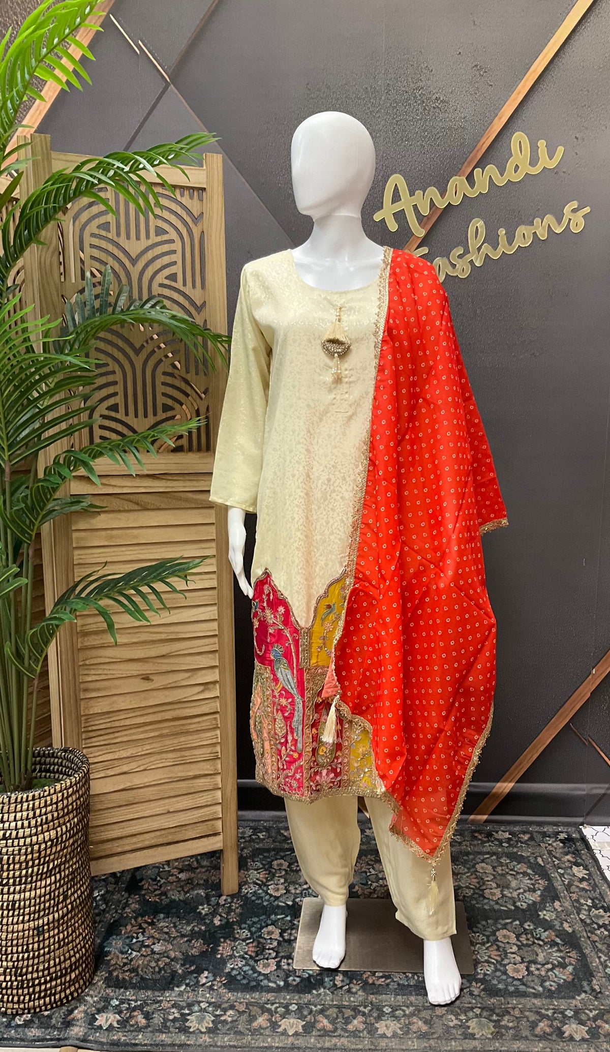 Premium collections -Half White Party Wear Kurti set