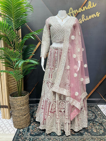 Pastel Heavy Work Lehenga Set - Wedding Guest & Party Wear