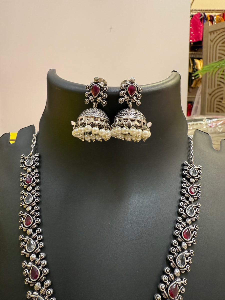 German Silver Multicolor Necklace set