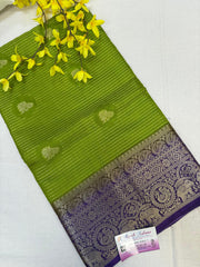 Traditional Semi Silk Saree with Kalamkari Print - Peacock Buttis