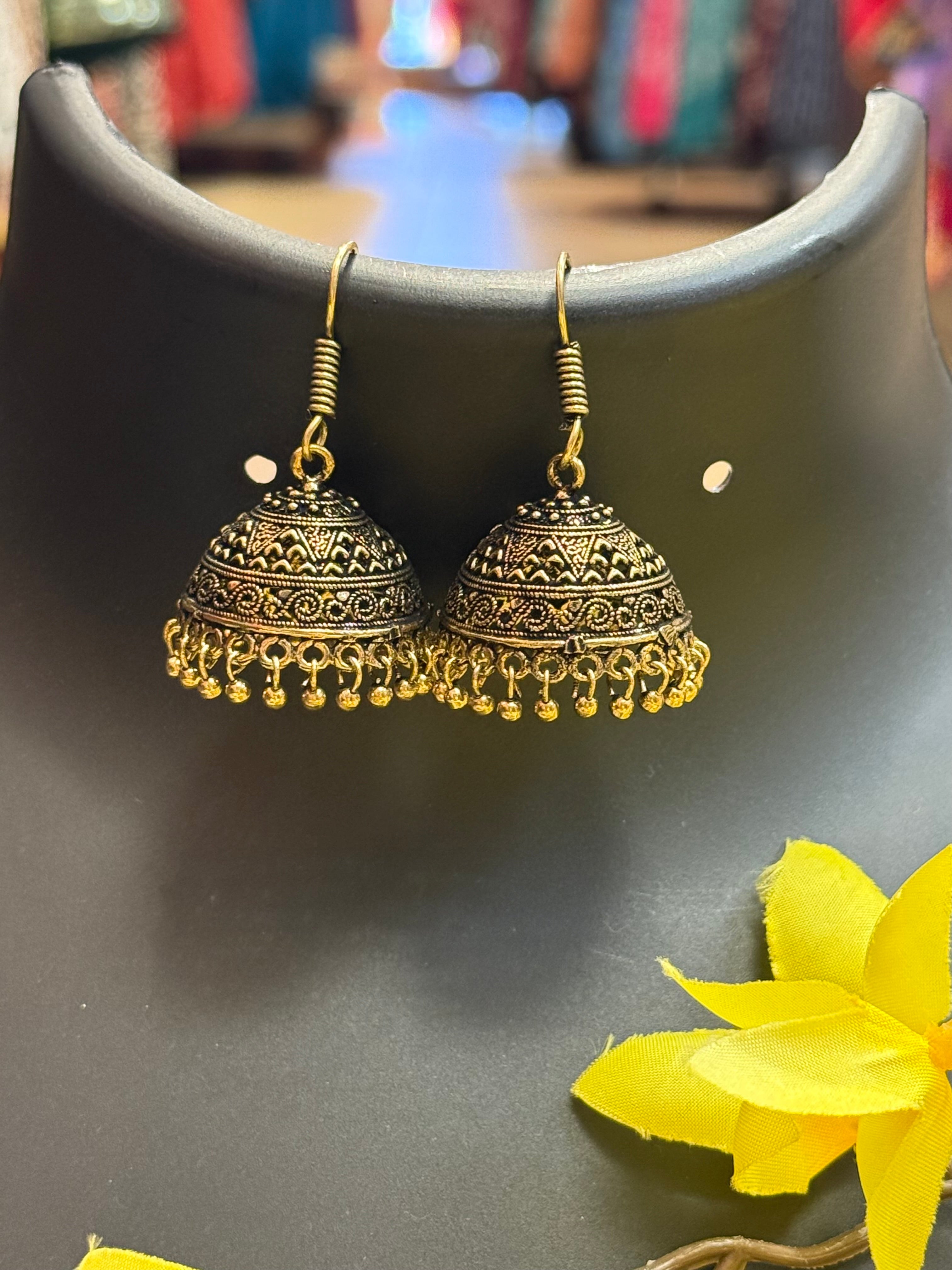 Copper Color Hook Jhumkas
