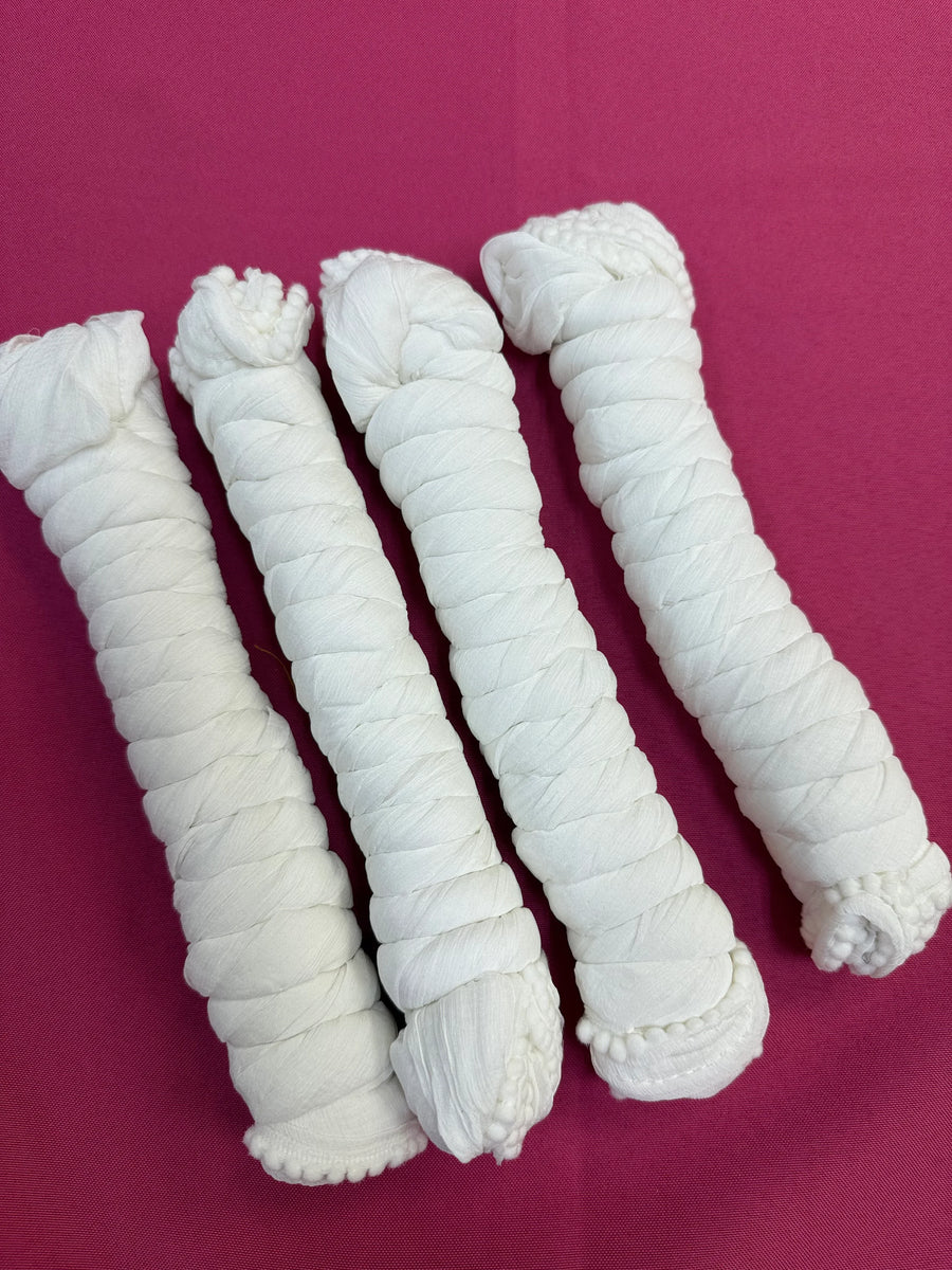 Half White Chiffon dupattas