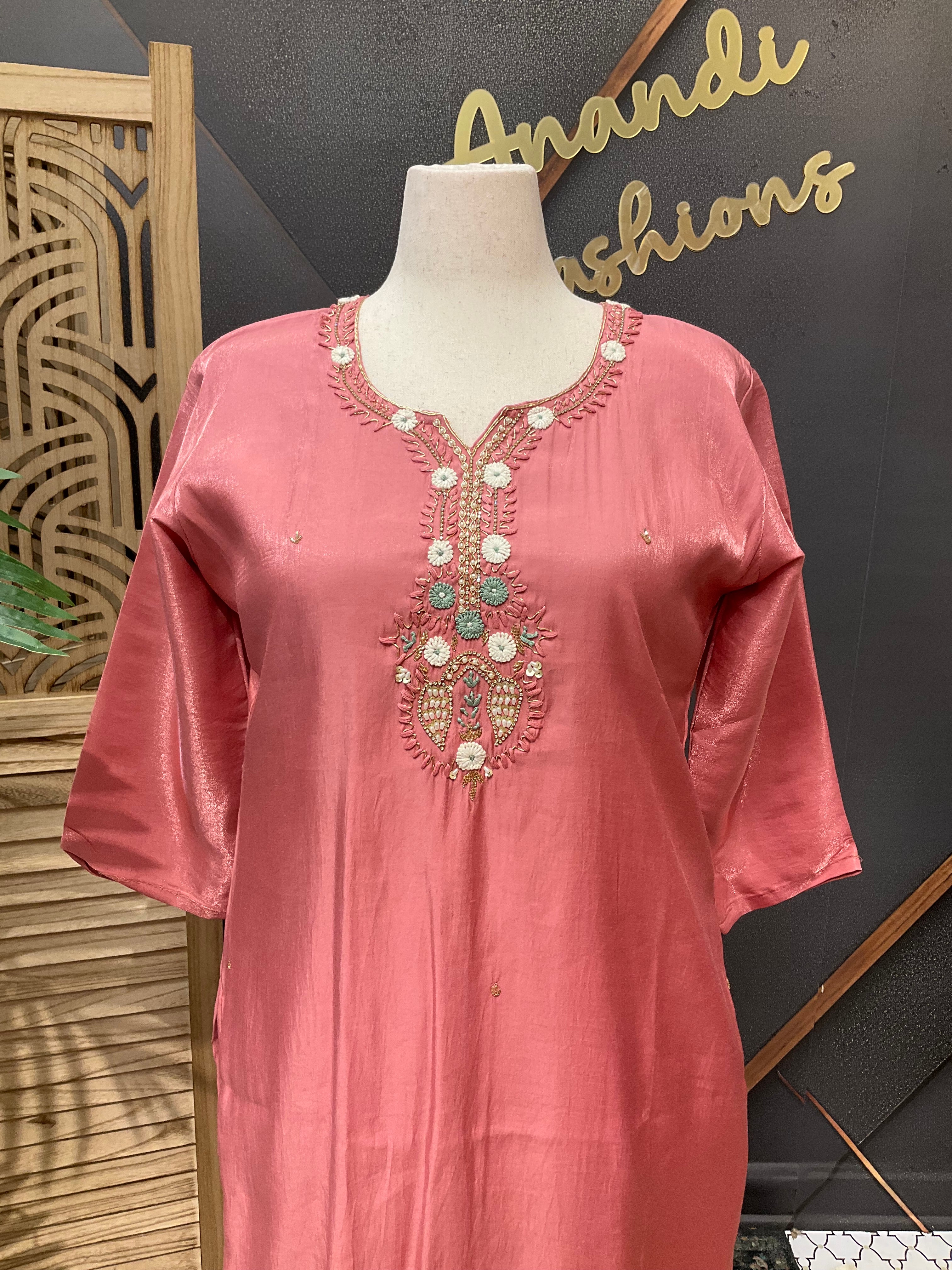 Plus Size Shimmery Party Wear Kurti Sets