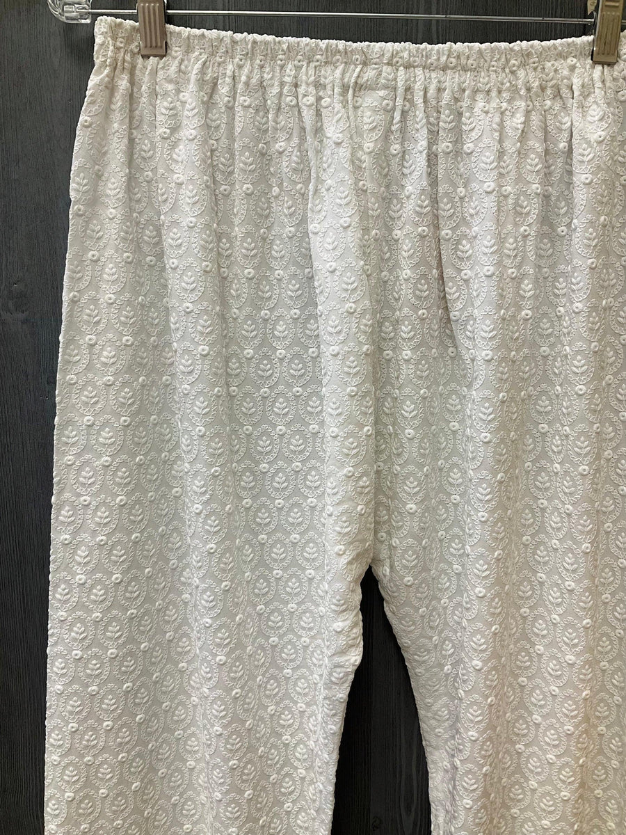 White Chikankari Pant