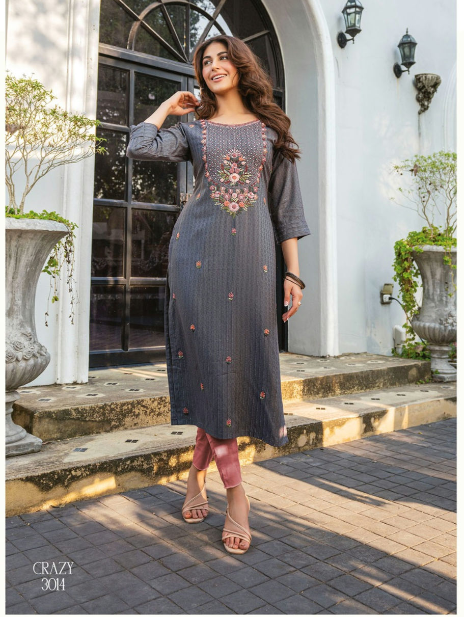 Embroidery Work Kurti - Latest Trendy Embroidered Kurtis image 10