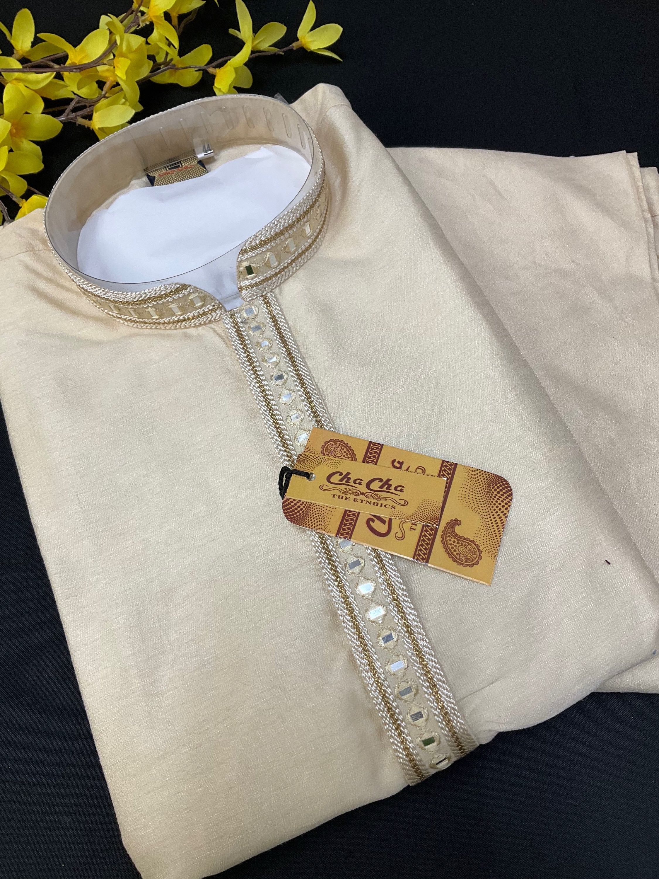 Kurta for Men - Elegant Silk Kurta Pajama Set for Men 42-44-46 image 2