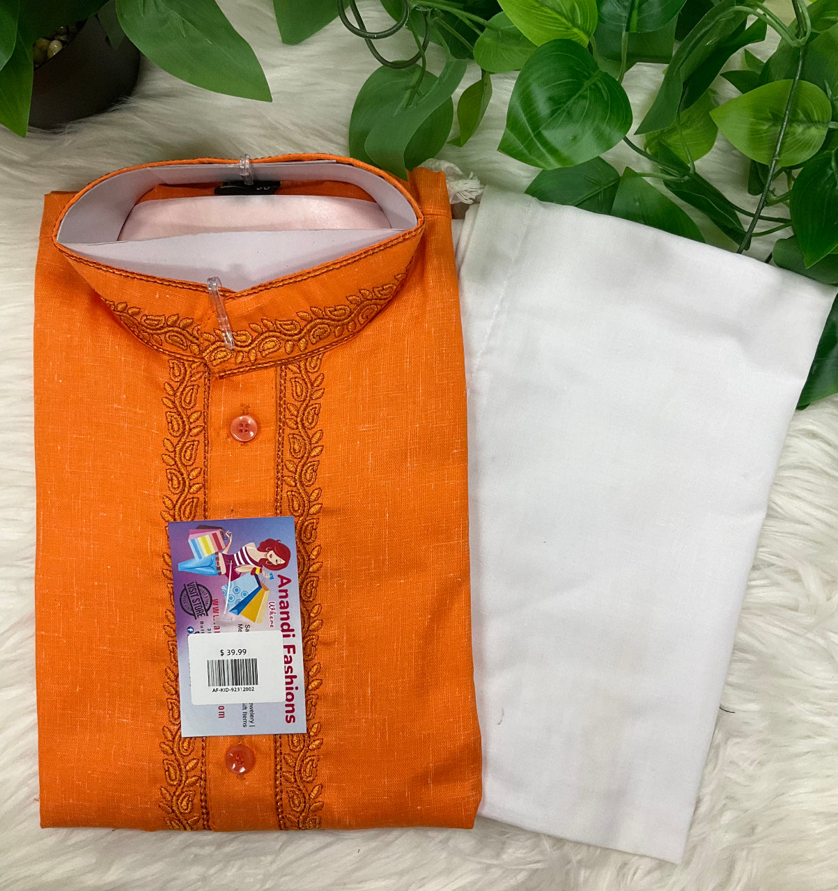 Boys Kurta - Vibrant Colorful Silk Young Boys Cotton Kurta Pajama Set image 0