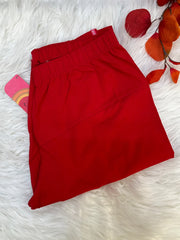 Red Soft Full Length Leggings -Size M