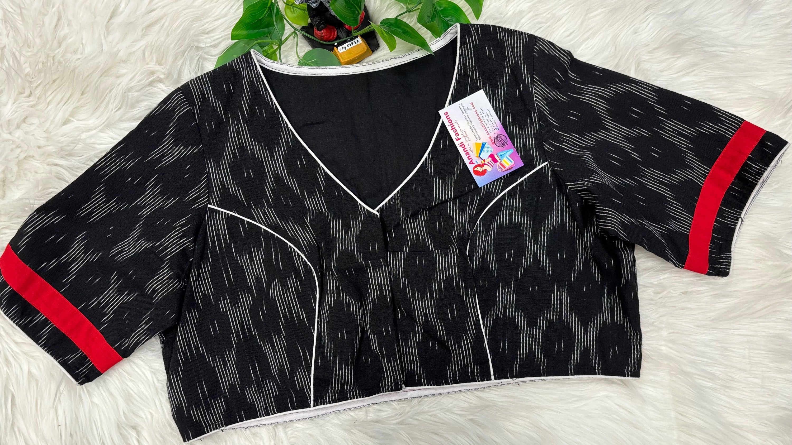 Black Colour Pure cotton Blouse - Size 42 image 0