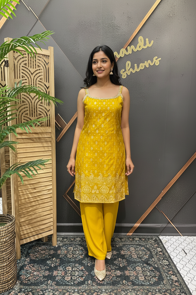 Yellow - Party Wear Palazzo Sets