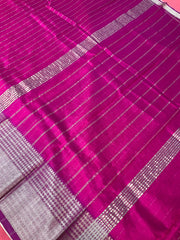 Pink Mangalagiri Silk Saree