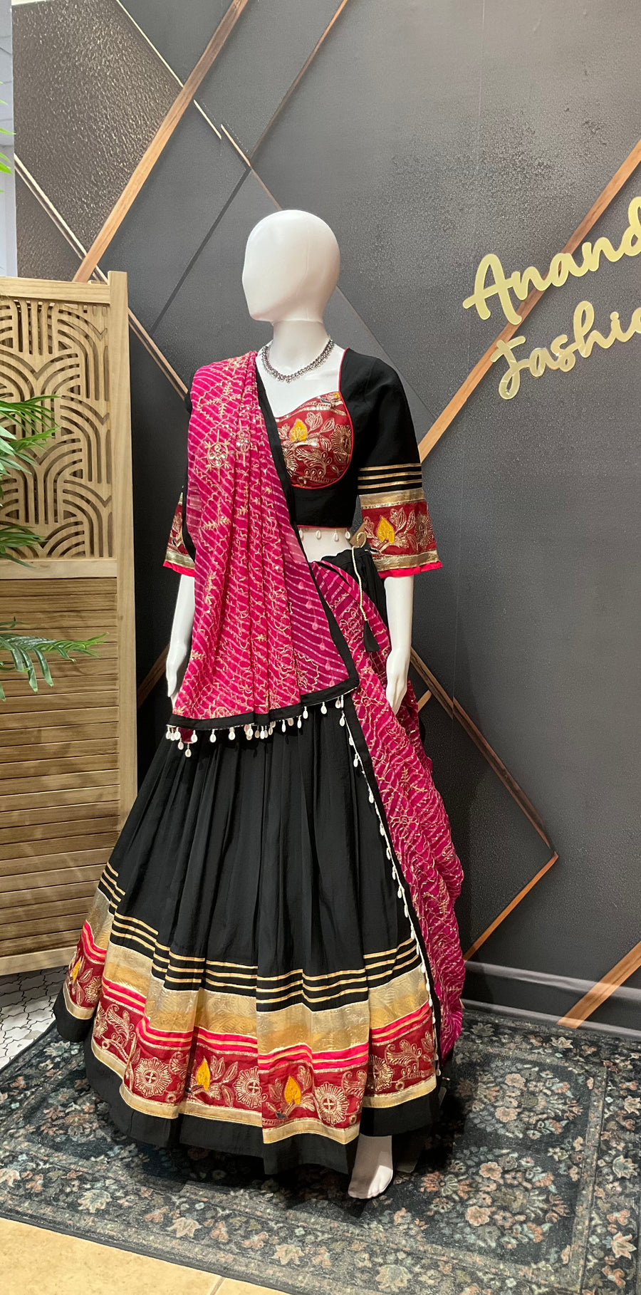 Garba Black Silk Chaniya choli