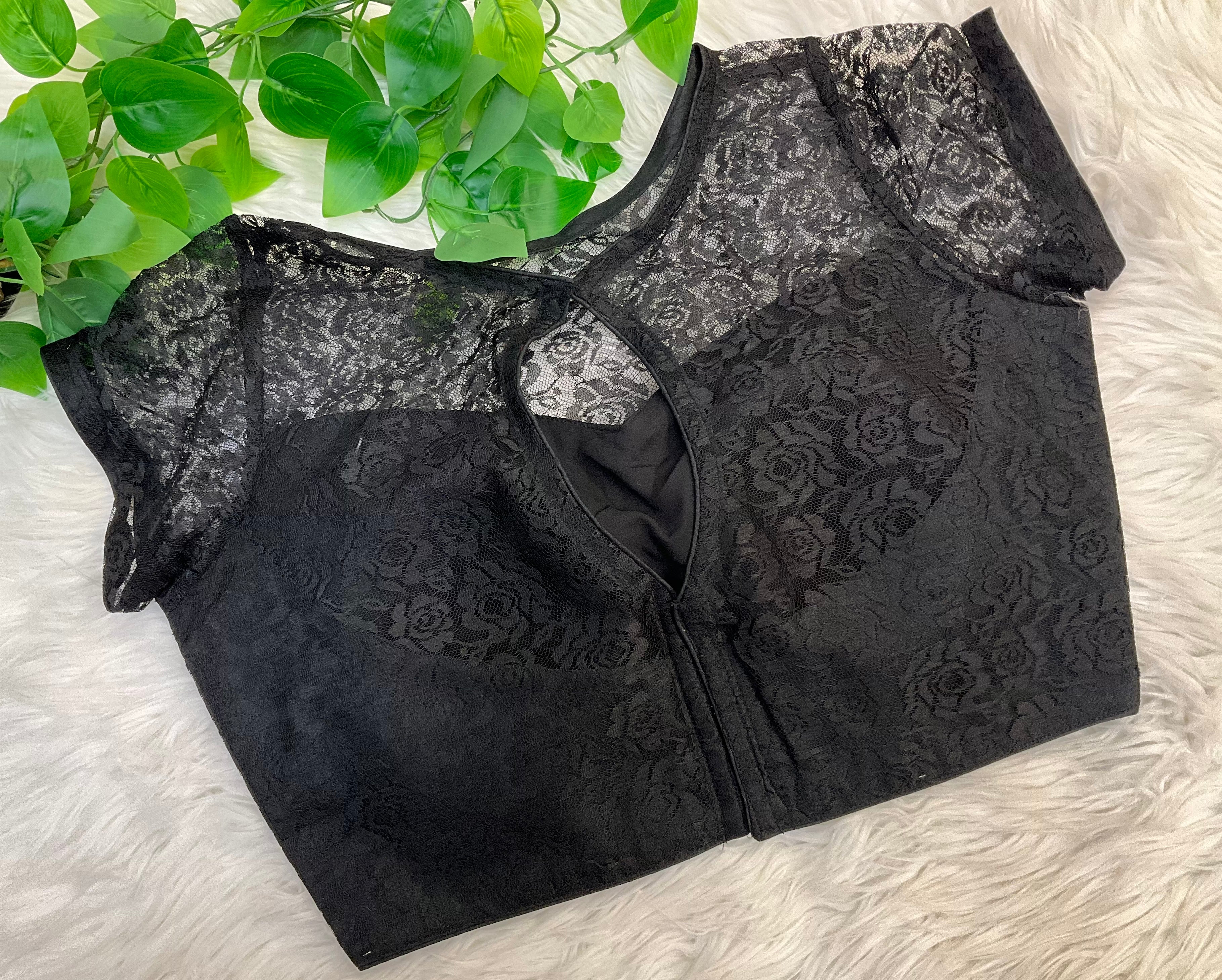 Fancy Black Blouse with back Opening