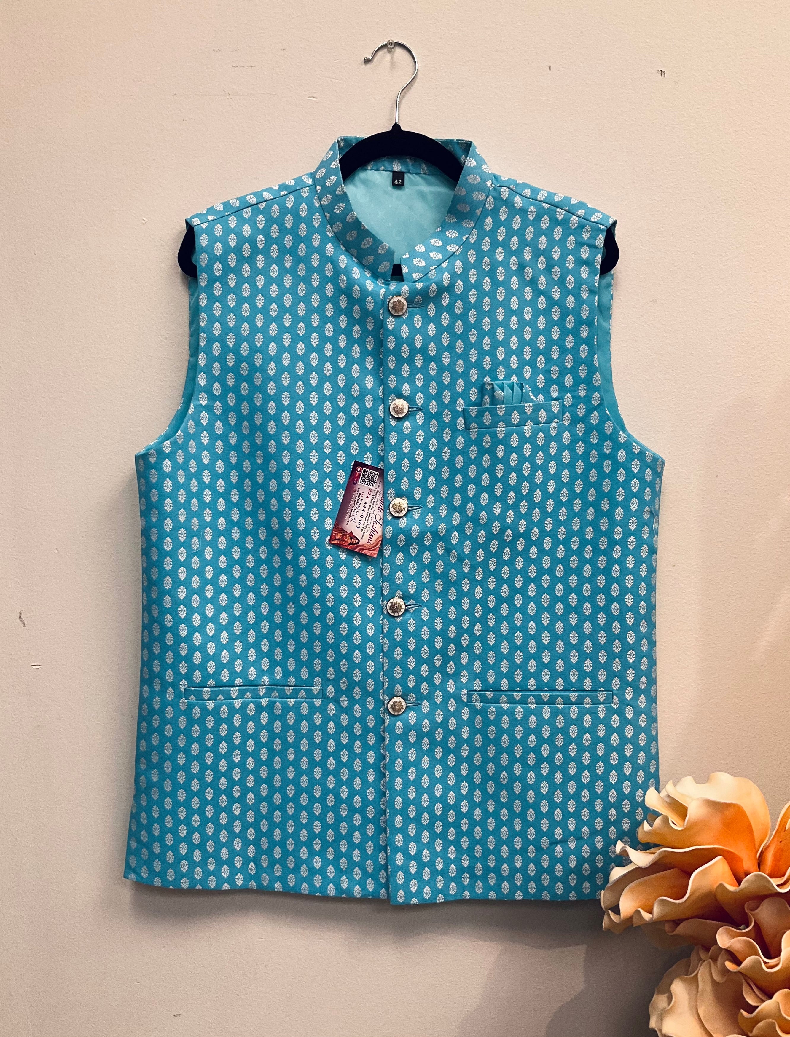Blue Mens wear Vest